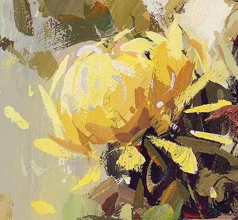 色彩靜物技法精解:色彩靜物中畫菊花，該怎么處置？