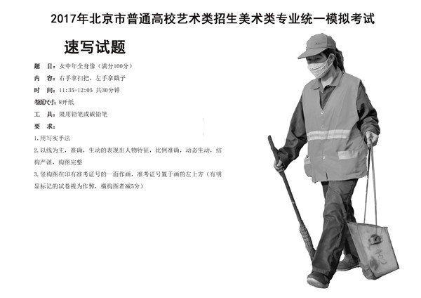 2017年全國(guó)各省市美術(shù)聯(lián)考【速寫(xiě)】模擬考試考題匯總