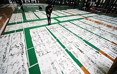 2016年中國(guó)美術(shù)學(xué)院閱卷現(xiàn)場(chǎng)，