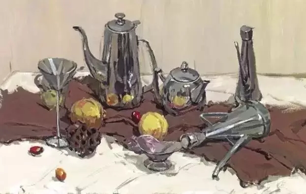 色彩景物|詳解不銹鋼靜物的作畫步驟！