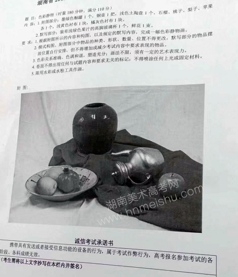 2019年湖南省美術(shù)聯(lián)考素描速寫色彩統(tǒng)一考試題目大全