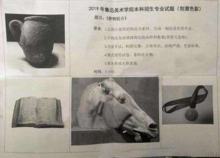 魯迅美術(shù)學(xué)院2019年美術(shù)學(xué)類?？伎碱}（省外）