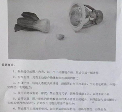 四川美術(shù)學(xué)院2019年設(shè)計類?？伎碱} (重慶考生)