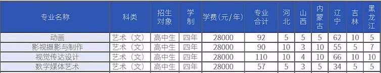 大連東軟信息學(xué)院2019年美術(shù)類分省招生計(jì)劃