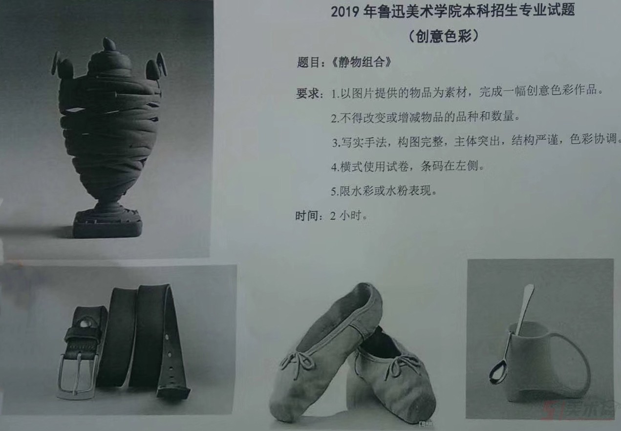 魯迅美術(shù)學(xué)院2019年設(shè)計(jì)學(xué)類?？伎碱}省外
