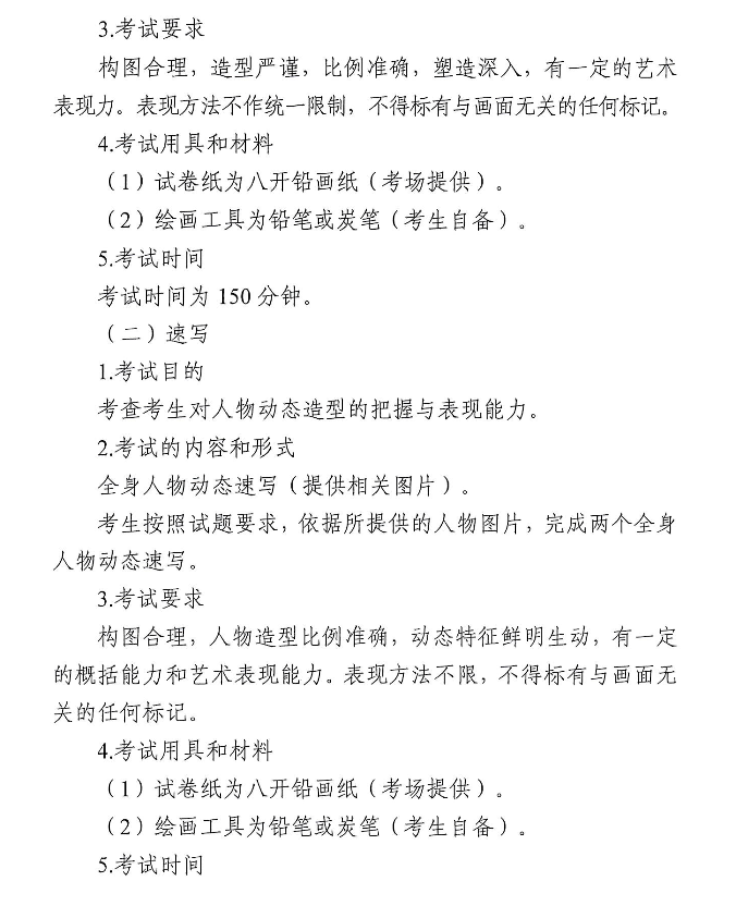 2020年江蘇美術(shù)統(tǒng)考考試說(shuō)明美術(shù)統(tǒng)考大綱