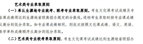 三亞學院2020年藝術類專業(yè)招生錄取規(guī)則