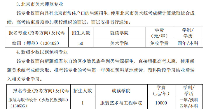 2020年北京服裝學(xué)院美術(shù)類本科專業(yè)招生計(jì)劃 2020年北京服裝學(xué)院美術(shù)類本科專業(yè)招生計(jì)劃