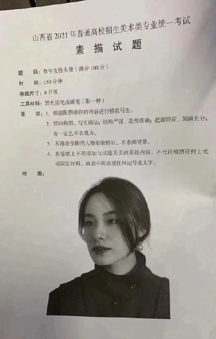 2021年山西美術(shù)聯(lián)考素描考題