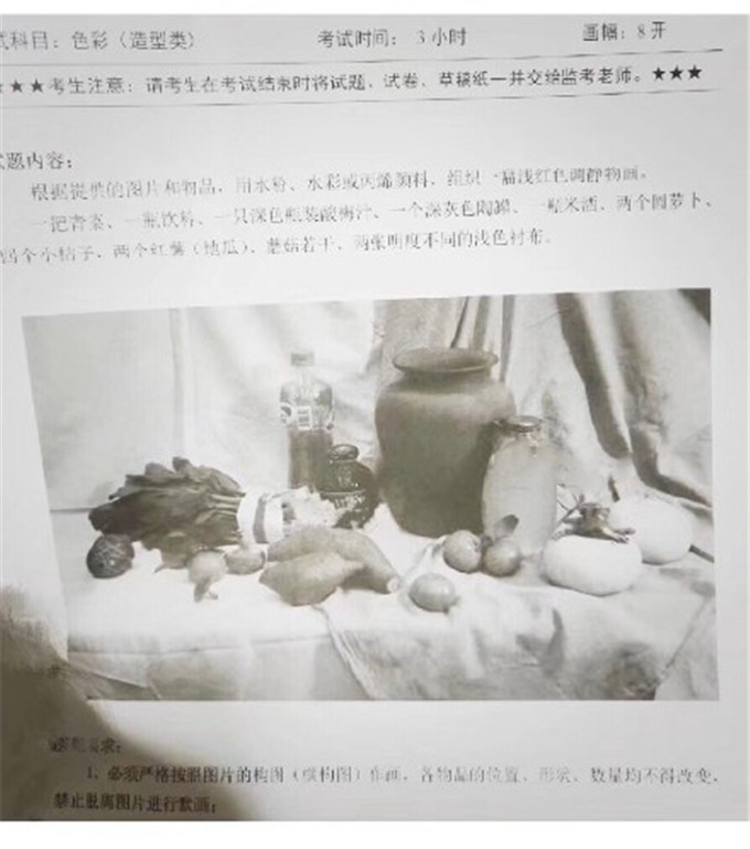 四川美術(shù)學(xué)院2020年本科造型類考題匯總重慶考點(diǎn)